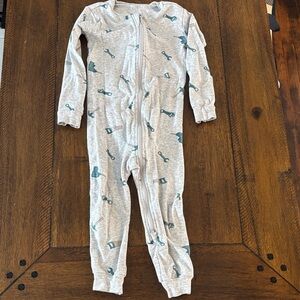 Gray Kids One Piece with Blue Accents